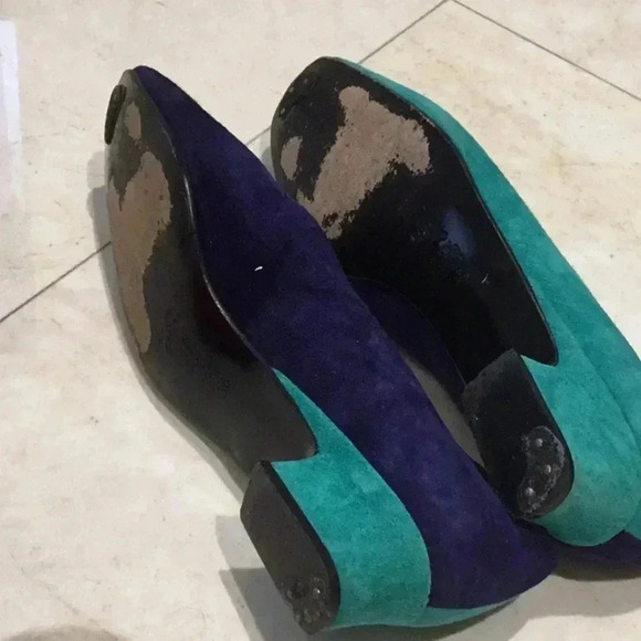 COPY - Rinaldi suede pumps heals sz 38 dress shoes formal business casual - Picture 4 of 5